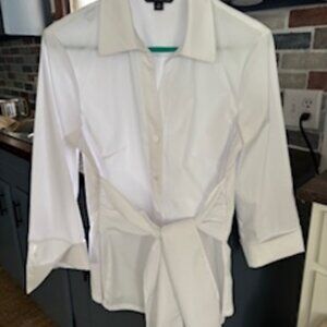 white tie front shirt